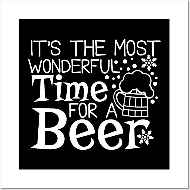 It's the Most Wonderful Time to Have a Beer Wall Art by StacysCellar